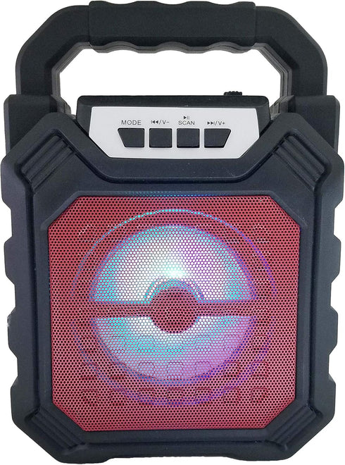 RJ MP3 FM Radio TF/USB Player Bluetooth Portable speaker Rechargeable-Red