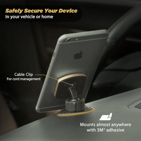 Scosche MPD2PK-UB MagicMount Pro Magnetic Car Phone Holder Mount - Universal Dashboard Mount with 360 Degree Adjustable