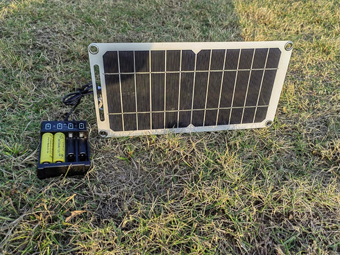 HUYINGC Solar Power Charger with 6 Watt Portable Solar Panel for 1.2V AA & AAA Ni-MH Ni-CD Rechargeable Batteries and
