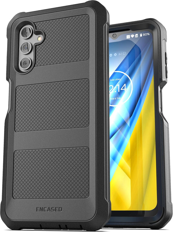 ENCASED Falcon Armor Samsung Galaxy A13 5G Phone Case with Built-in Screen Protector (Black)