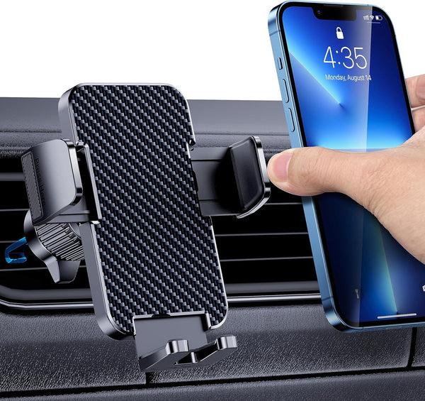 Phone Mount for Car, Hands Free Cell Phone Holder for Car Vent, Universal Fit for iPhone and Android Smartphones