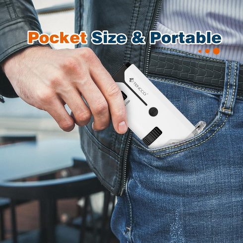 100x-250x Mini Pocket Microscope for Kids Adults, Portable Handheld Microscope with 5 Slides, Phone Adapter