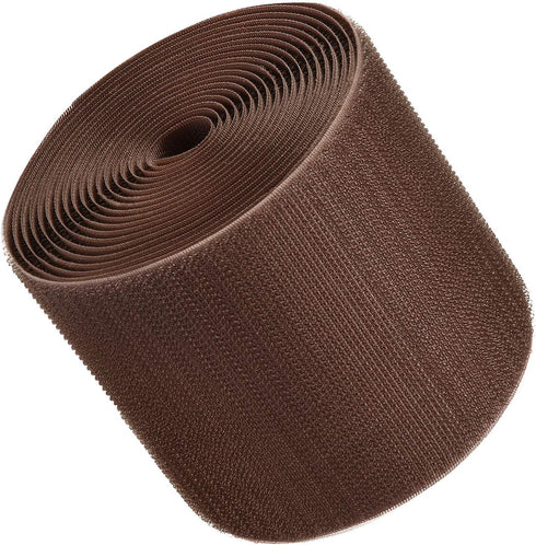 WILLBOND 2 Pack Cable Floor Strip - 10 ft x 3 Inch Carpet Protector Management Hook and Loop Tape, Brown