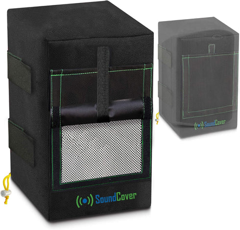 Two Small Heavy Weight 600D Waterproof Outdoor Speaker Covers for C-Bracket Mounted Speakers, Fits Yamaha & Polk