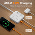 TESSAN Surge Protector Flat Extension Cord 5FT with 4 Outlets, 3 USB C Ports (1 USB C), 900 Joules Protection, White