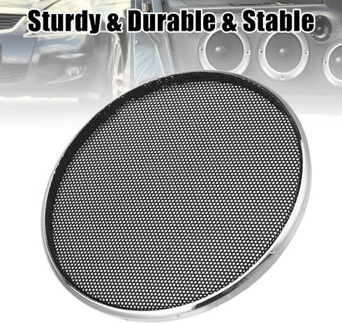 X AUTOHAUX 4 Inch Car Metal Audio Speaker Grill Cover Mesh Woofer Horn Guard Decorative Protector (Silver Tone)