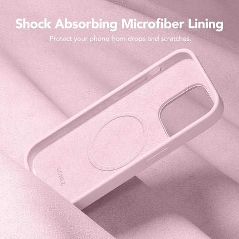 GONEZ iPhone 14 Pro Case Compatible with Magsafe, Includes 2X Screen Protector & 2X Camera Lens Protector, Hot Pink