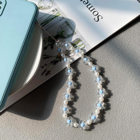 Beaded Mobile Phone Lanyard Wrist Strap, Y2K Cute Phone Charms for Women, Anti-Lost Chains