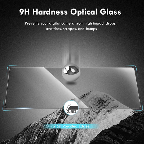 Rieibi (3 Packs) Screen Protector for Panasonic S5II S5IIX Camera, 0.25mm 9H Hardness Tempered Glass Film