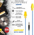 Plugfones Guardian Hybrid Earbuds - Blue & Yellow Noise Reduction In-Ear Earplug Headphones.