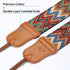 Padwa Lifestyle Camera Strap - 2" Cowhide Head Straps for Photographers, Adjustable Vintage Jacquard Cotton Neck Straps