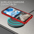 Heavy Duty Case for Galaxy S10, Shockproof Dust/Drop Proof 3 Layers Full Body Protection Rugged Cover, Red/Black