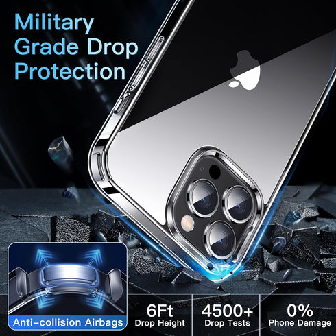 CASEKOO for iPhone 13 Pro Case, Crystal Clear Protective Shockproof, Military-Drop Protection for 6.1 inch