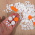 SynHHergyx 200PCS 0.5 White Plastic Gears Module Plastic Single Gear Spindle Small Motor Gears for DC Motor DIY Model