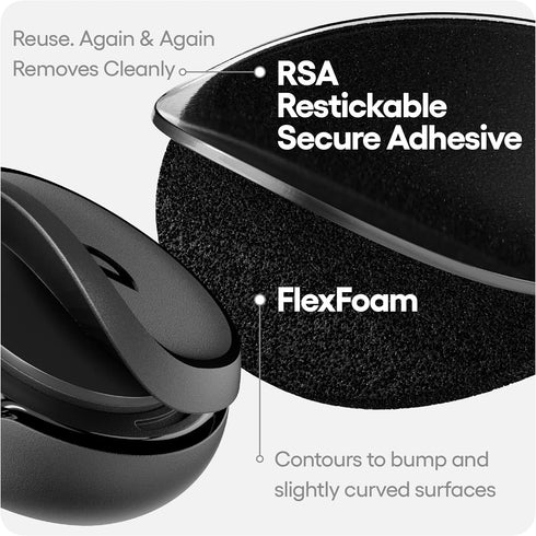 Keybudz Ultra Secure Stick-On AirTag Mount, Adhesive Cover for Apple AirTag, Pack of 2