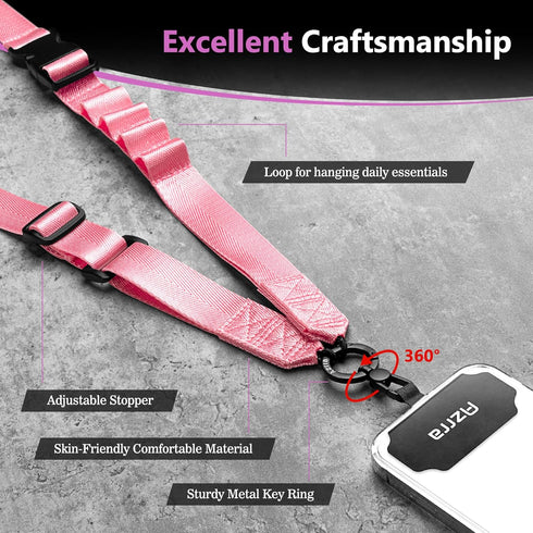 Azrra Adjustable Crossbody Phone Lanyard: Universal Crossbody Phone Strap for iPhone Samsung