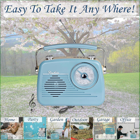 WENPZERAY 4 5W Portable AM FM Shortwave Vintage Radio Multifunctional Bluetooth Speaker Power Options Speaker TWS