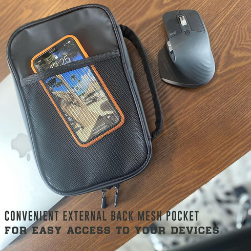 Electronics Organizer - Waterproof Travel Case (Black) for Accessories