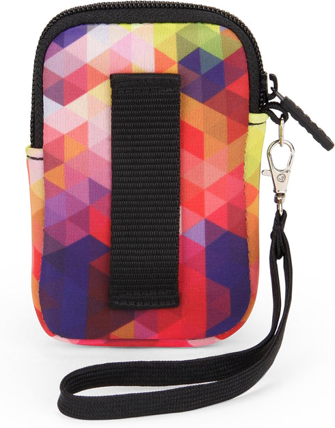 USA Gear Small Digital Camera Case with Wrist Strap, Belt Loop, Compact Compatible with Canon Powershot Elph, Fits 4.5