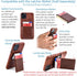 Dockem Wallet Case for iPhone 11 Pro Max, Built-in Metal Plate for Magnetic Mounting, Brown Synthetic Leather
