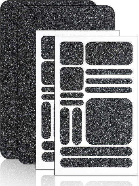 Zonon 4 Pieces Grip Phone Tape Sticker, Anti Slip Rubber Textured Adhesive Traction Grip Decal for Phones