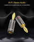 BlueRigger Banana Plugs 5 Pairs / 10 pcs - Gold Plated Speaker Plugs Connector for Speaker Wire and Amplifier