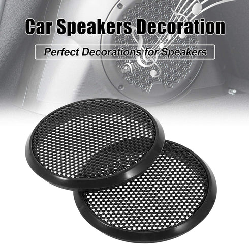X AUTOHAUX 2pcs 1.5" Black Audio Speaker Cover Mesh, Subwoofer Grill Horn Guard Protector