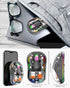 Wireless Bluetooth Transparent Mouse, 2.4GHz with USB & Type-C Receivers, Portable Silent Rechargeable Mice with RGB