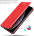 ZCDAYE Wallet Case for iPhone X/iPhone Xs, Magnetic Premium Vintage PU Leather Shockproof Folio Flip Case (Red)