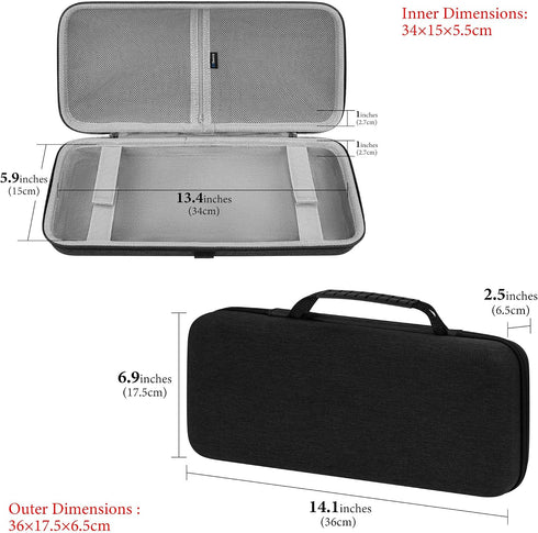 GEEKRIA 75% 84-Key K2 K2 F75 F75 75% Gaming Keyboard Case, Hard Shell Travel Carrying Bag, Compatible with Keychron /