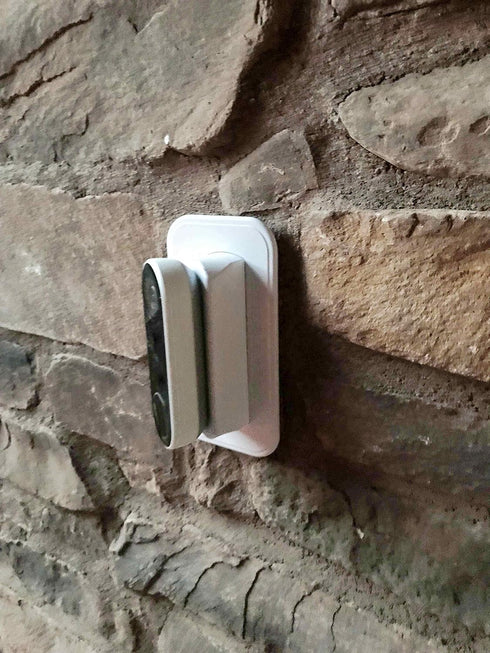 Ade Advanced Optics Wall Plate and 30 Degree Angled Mount Combo for Nest Hello - White