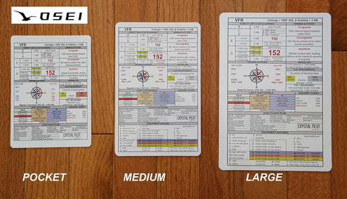 Crystal Pilot VFR and IFR Placard, Medium (4.5 x 7 inches)