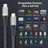 USB C Thunderbolt 4 Cable 3.3ft, USB4 Braided Cable 40Gbps, 8K 60Hz PD 100W for iPhone 15/15 Pro Max, MacBook