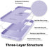 IceSword iPhone 12 Pro Max Case, Lavender Purple Liquid Silicone Shockproof Cover, 6.7" Soft Microfiber Lining