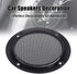 X AUTOHAUX 2pcs 3" Titanium Tone Audio Speaker Cover - Glossy Mesh Subwoofer Grill Horn Protector