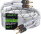 GearIT 12AWG Premium Heavy Duty Braided Speaker Wire Cable (15 Feet) with Dual Gold Plated Banana Plug Tips, In-Wall CL2