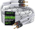 GearIT 12AWG Premium Heavy Duty Braided Speaker Wire Cable (15 Feet) with Dual Gold Plated Banana Plug Tips, In-Wall CL2