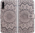 Phone Case for Samsung Galaxy A50, Wallet Cases with Tempered Glass Screen Protector, Leather Magnetic Flip Cover