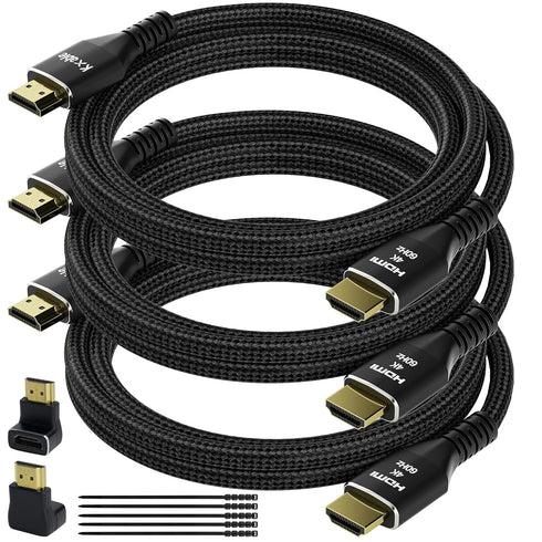 4K HDMI Cable 4 Feet (3 Pack), Ultra HD HDMI 2.0 Cable,