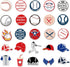 Baseball PVC Waterproof Stickers (50pcs) for Bottles, Luggages, Laptop, Skateboard, Notebooks, Cars