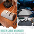 Smartish Magnetic Cord Holder, Bigger Cable Wrangler Organizer with Magnet Clips for Charger Management, Snow Day White