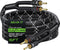 GearIT 14AWG Premium Heavy Duty Braided Speaker Wire (15 Feet) with Dual Gold Plated Banana Plug Tips