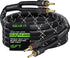 GearIT 14AWG Premium Heavy Duty Braided Speaker Wire (15 Feet) with Dual Gold Plated Banana Plug Tips