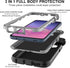 Galaxy S10E Case: 3-in-1 Heavy Duty Shockproof Protection with 2 Nano Explosion-Proof Films, Black/Grey