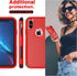 YmhxcY iPhone X/Xs Case with 2 EPU Screen Protectors, Shockproof & Dropproof Protection - Red/Black, 5.8"