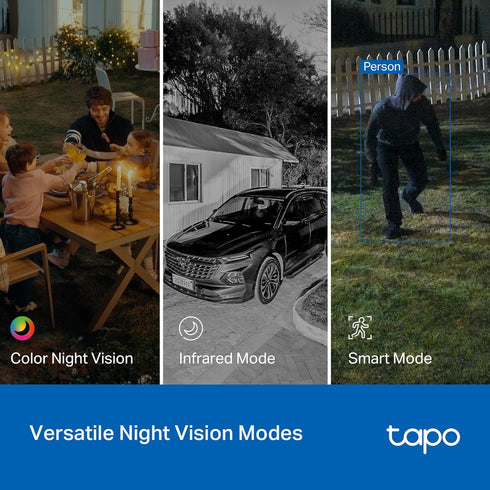 Tapo 2K 360 C217 Indoor/Outdoor Pan/Tilt Wired Security Camera - Baby Monitoring, Person & Baby Cry Detection, Motion