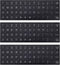 3PCS Universal English Keyboard Letter Stickers, Replacement Stickers with Black Background and White Lettering