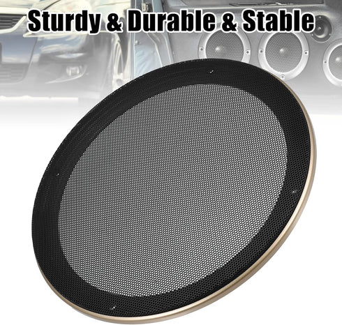 X AUTOHAUX 8 Inch Car Metal Audio Speaker Grill Cover Mesh Woofer Horn Guard Decorative Circle Grille Protector with