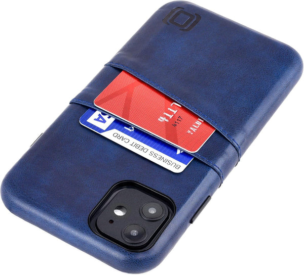 Dockem Wallet Case for iPhone 11 with Built-in Metal Plate for Magnetic Mounting & 2 Credit Card Holders, Navy Blue