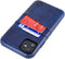 Dockem Wallet Case for iPhone 11 with Built-in Metal Plate for Magnetic Mounting & 2 Credit Card Holders, Navy Blue